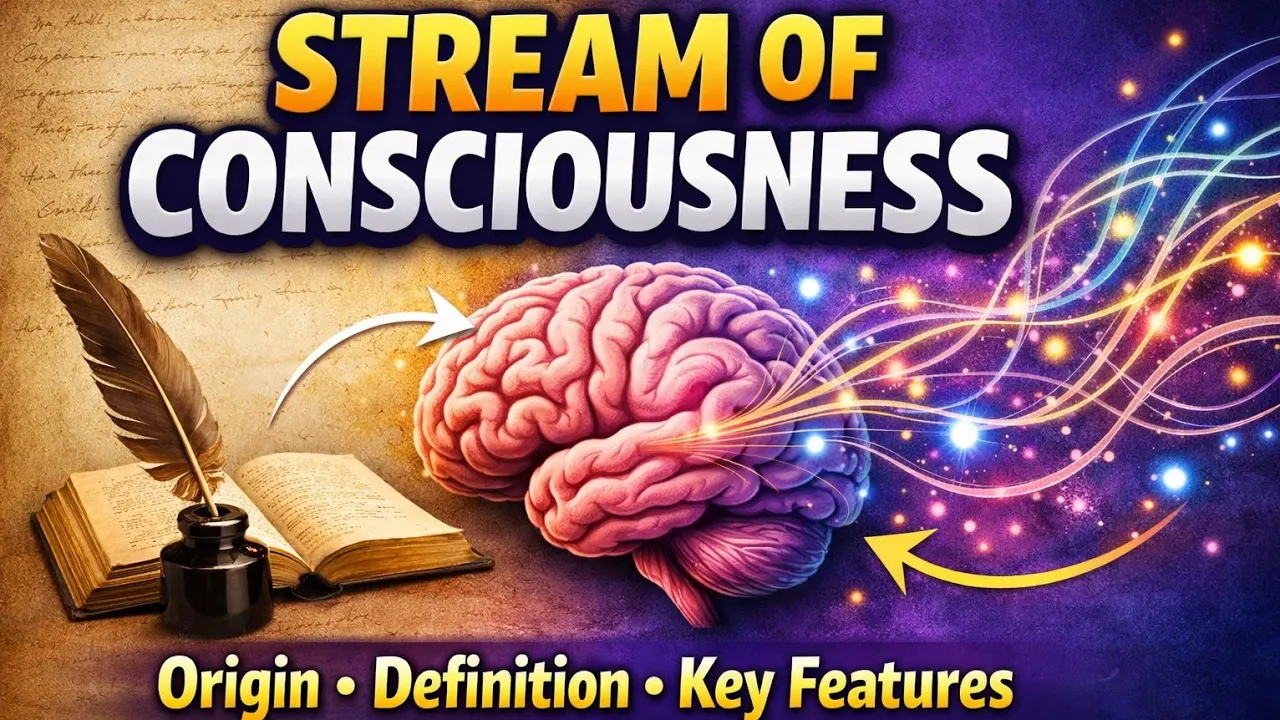 STREAM OF CONSCIOUS/ INTERIOR MONOLOGUES (TECHNIQUE OF WRITING) - ORIGIN, DEFINITION & KEY FEATURES
