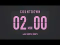 2 Minute Countdown Timer Flip Clock with Simple Beeps
