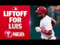 OFF THE FOUL POLE Luis Arraez hits his first home run with the Philadelphia Phillies