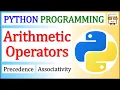 Python Arithmetic Operators Precedence vs Associativity Python Coding for Beginners Lecture 18