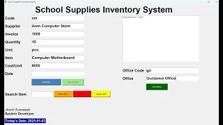How to create a School Supplies Inventory System Part 2