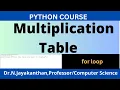 How to Create a Multiplication Table Using a For Loop in Python