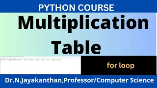 How to Create a Multiplication Table Using a For Loop in Python
