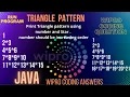 How to print triangle pattern Wipro coding questions pattern programming number star pattern