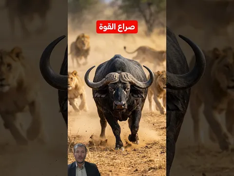 هجوم  جماعي: لاكن الجاموس يثبت ان القوة تهزم المفترس #shrots