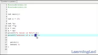 30 Pointer to Pointer in C Programming Language Tutorials for Beginners
