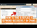 How to find and replace a keyword recursively in cPanel
