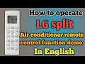 LG Dual Inverter Air Conditioner Remote Explained All Buttons