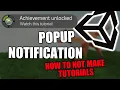 How to make Popup notification How not to make tutorials