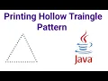 Hollow Traingle Pattern in Java ICSE ISC