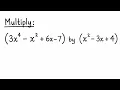 Multiply 3x -x 6x-7 x -3x 4 Class 8th Icse Algebraic expressions Problem No