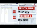 Create a Table in SAP - Domains and Data Types english