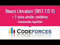 E006 Binary Literacy Constructive Algorithms CodeNCode
