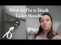 How to Fix A Stuck Toilet Handle Toilet Handle Sticks Toilet Handle Stays Down Toilet Handle