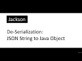 Serialize and Deserialize JSON using Jackson - English