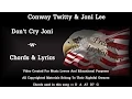 Don t Cry Joni - w