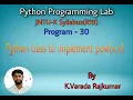 Python Programming Lab Program - 30 Python class to implement pow x n