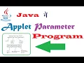 Applet Parameter Program in Java