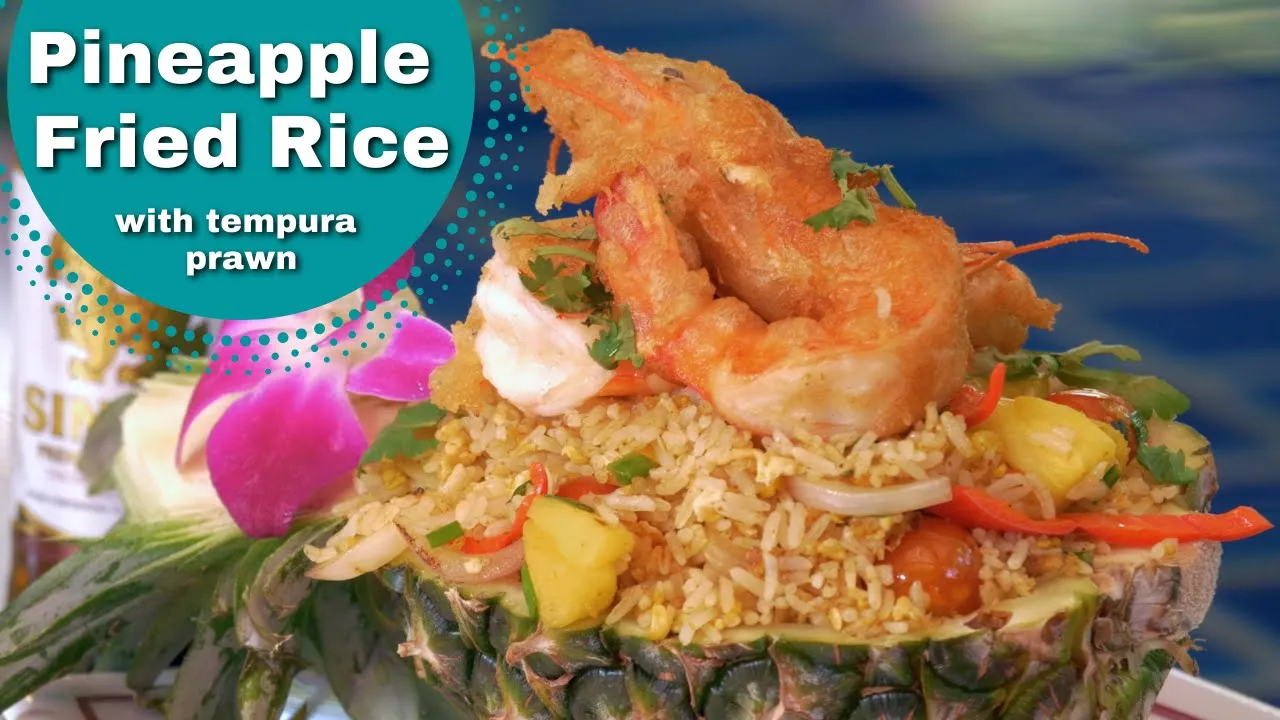 Crispy Prawns with Pineapple Fried Rice, 