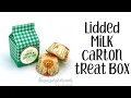 Lidded Milk Carton Treat Box Tutorial