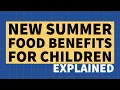 New Summer Food Benefits for Children - Summer P-EBT