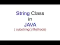 substring method String Class in JAVA