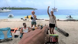 Ep. 395 A Caribbean beach BBQ with Delos and the owners of a luxury super fast catamaran