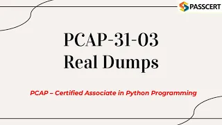PCAP - Certified Associate in Python Programming PCAP-31-03 Dumps