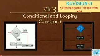 Class-11 Revision-3 Output based for and while loop Ch-3 Conditional and Looping Constructs