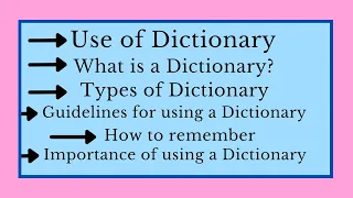 Sub Using a Dictionary When and how to use a Dictionary Dictionary Skills in Hindi