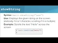 micro bit - showString showNumber commands