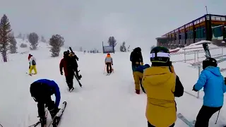 Snowboarding McCoy Station to Main Lodge via Broadway at Mammoth Mountain GoPro