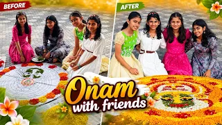 #Tiyakuttyയും #Friendsഉം #ഓണം🌼അടിച്ചുപൊളിച്ചു 😍 #കഥകളി Design ഓണപ്പൂക്കളം 🌸 | Onam Celebration