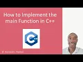 How to Implement the main Function in C