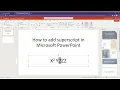 How to add superscript in Microsoft PowerPoint