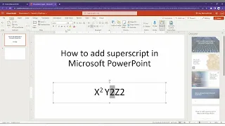 How to add superscript in Microsoft PowerPoint