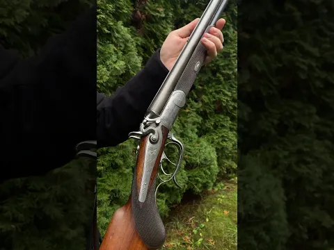 Old german drilling with damascus barrels