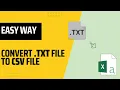 Lagu How to Convert a Text File to CSV File | Easy Way | Step by Step | Tips