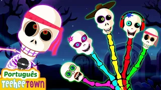 Família de dedos Esqueleto | Músicas de Halloween para Crianças | Casa TeeHee