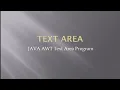 Java AWT TextArea Program