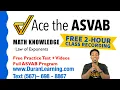 ASVAB Math Knowledge - Law of Exponents Free Two-Hour Class Recording