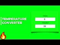 HOW TO MAKE TEMPERATURE CONVERTER USING HTML CSS AND JAVASCRIPT becodewala