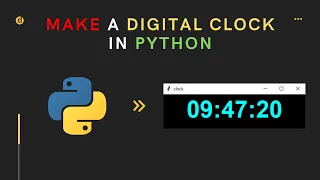 digital clock in Python How to make a clock in python Python Project Python Tkinter