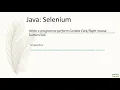 Java Selenium Context Click