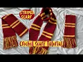 Easy Crochet Scarf Tutorial for Beginners Striped Harry Potter Scarf