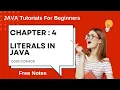 Chapter 4 Literals In Java