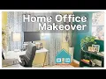 Colorful Boho Style Home Office Radical Makeover Before and After - DIY DUO Redesign S2 Ep2
