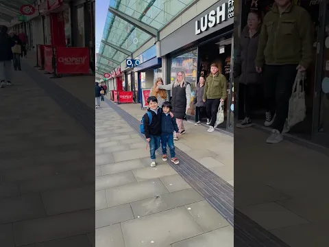 Siblings at Swansea city centre