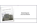 Searching for Journal Articles using Library Databases