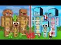JJ's Family RICH Statues vs Mikey's Family POOR Statues Survive Battle in Minecraft - Maizen